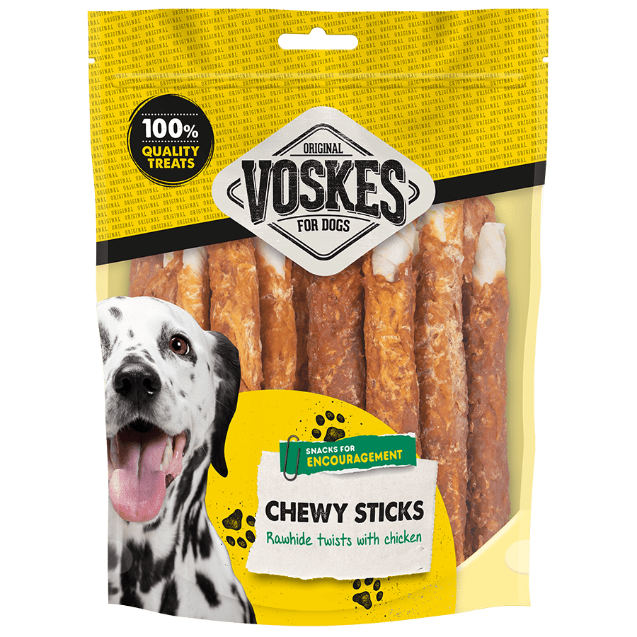 Runderhuid Sticks Met Kip - 12 stuks (17cm)