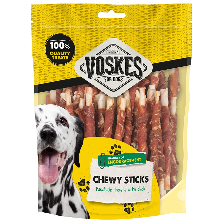 Runderhuid Sticks Met Eend - 40 stuks